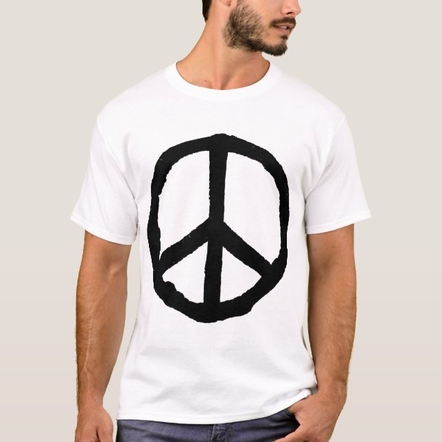 Camiseta Símbolo de paz duro - negro (Anverso)