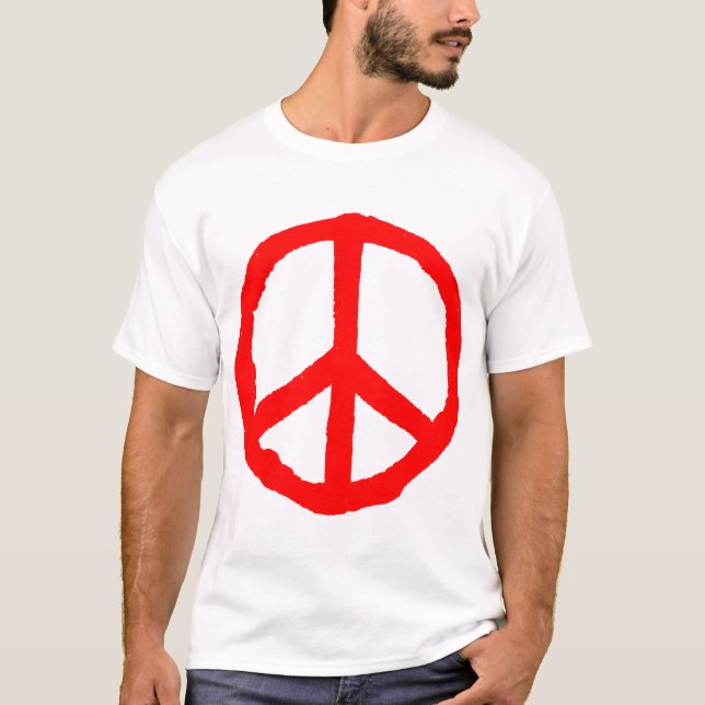 Camiseta Símbolo de paz duro - rojo (Anverso)