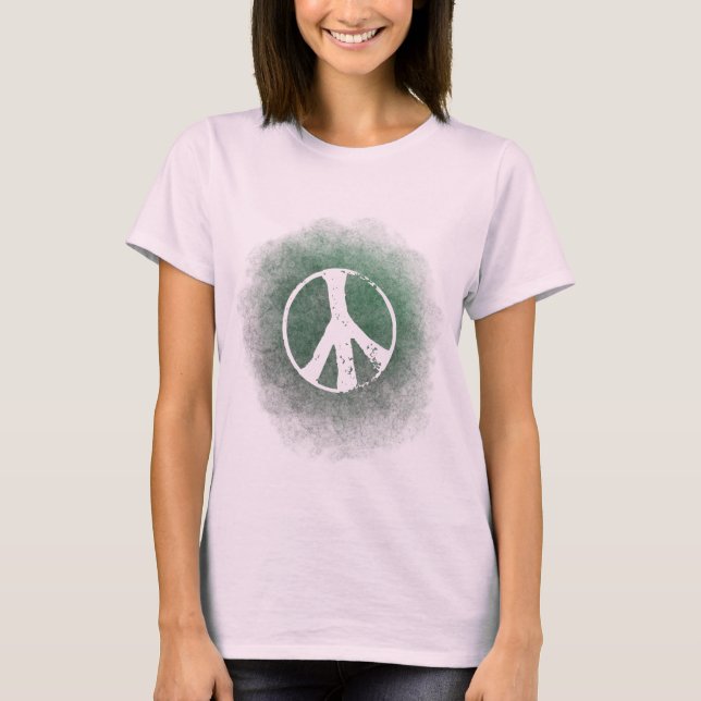 Camiseta Símbolo de paz estilo grunge Damas orgánicas (Anverso)