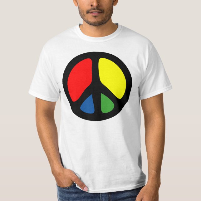 Camiseta Símbolo de paz Hippy Groovy (Anverso)