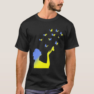 Camiseta Símbolo de paz poder libertad bandera ucraniana Ma