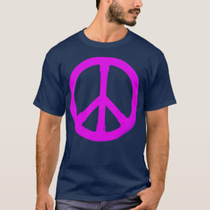 Camiseta símbolo de paz púrpura