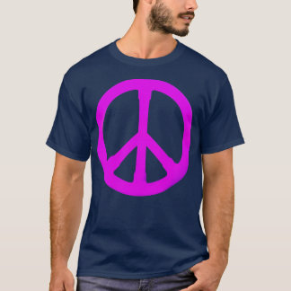 Camiseta símbolo de paz púrpura