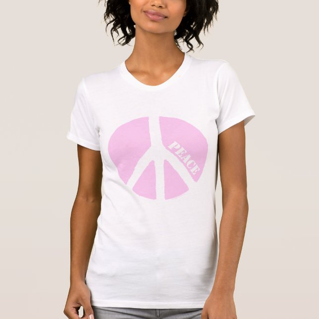 Camiseta Símbolo de paz rosa (Anverso)