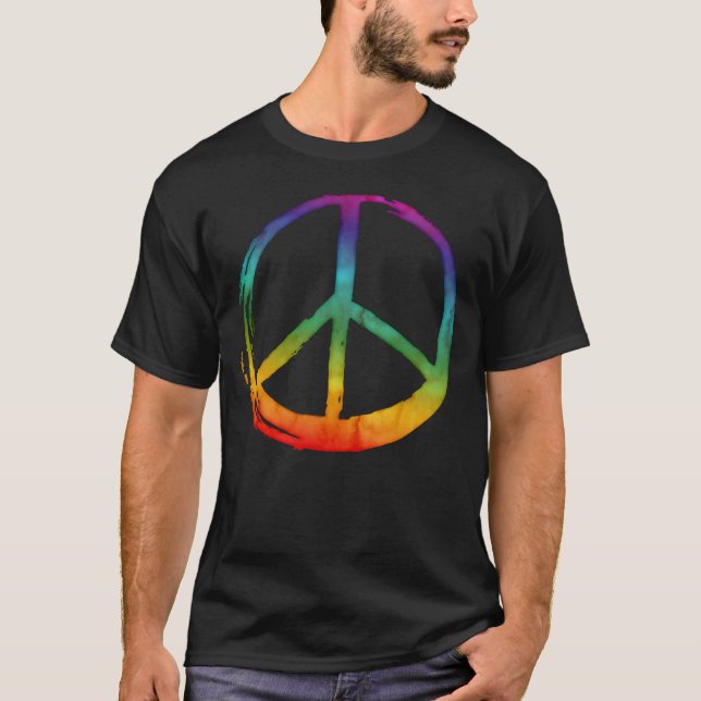 Camiseta Símbolo de PAZ - Sin amor de hippie de guerra (Anverso)