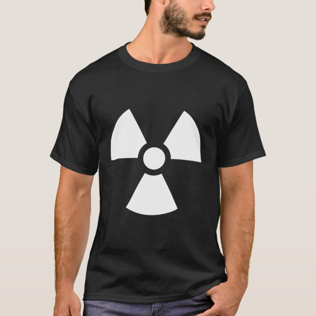Camiseta Símbolo de peligro de radiación (Anverso)