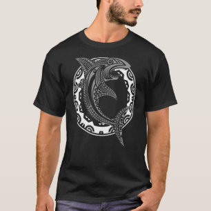 Camiseta Símbolo de pescado de tiburón Haka Cultura Patria