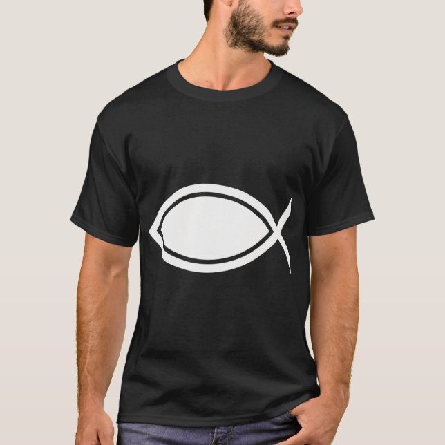 Camiseta Símbolo de pez minimalista (Anverso)
