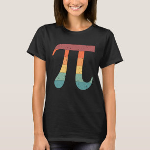Camiseta Símbolo de Pi de color retro vintage