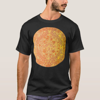 Camiseta Símbolo de piedra de sol del calendario azteca may