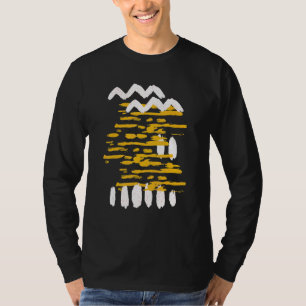Camiseta Símbolo de pintura abstracta de puntos amarillos