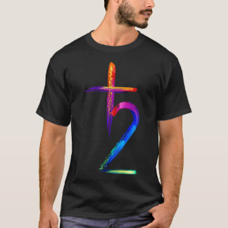Camiseta Símbolo de pintura luminescente de planetas