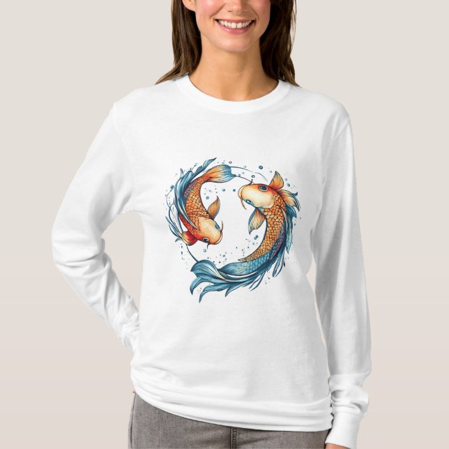 Camiseta Símbolo de Pisces: El pez cósmico (Anverso)