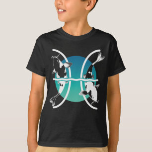 Camiseta Símbolo de Pisces - Rótulo Zodiaco Astrológico