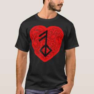 Camiseta Símbolo de pista vikina para amor antiguo nórdico 