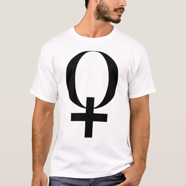 Camiseta Símbolo de planeta Venus (negro) (Anverso)