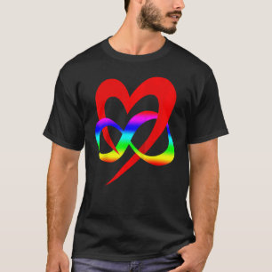 Camiseta Símbolo de poliamoria cardíaca Bandera LGBT Color 