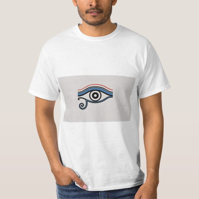 Camiseta Símbolo de protección del Ojo de Horus – Antiguo E (Anverso)
