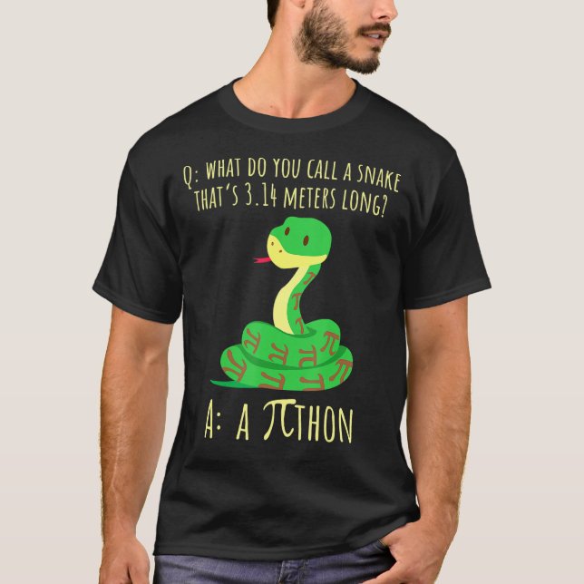 Camiseta Símbolo de Python Pithon Pi Math Teacher Pi Day (Anverso)