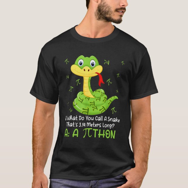 Camiseta Símbolo de Python Pithon Pi Math Teacher Pi Day (Anverso)