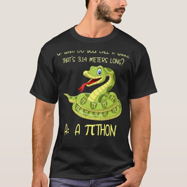 Camiseta Símbolo de Python Pithon Pi Teatro matemático dive (Anverso)