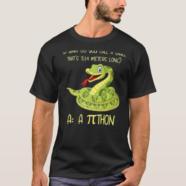 Camiseta Símbolo de Python Pithon Pi Teatro matemático dive (Anverso)
