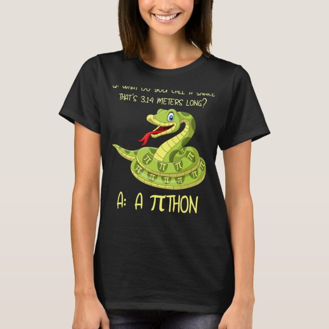 Camiseta Símbolo de Python Pithon Pi Teatro matemático dive (Anverso)