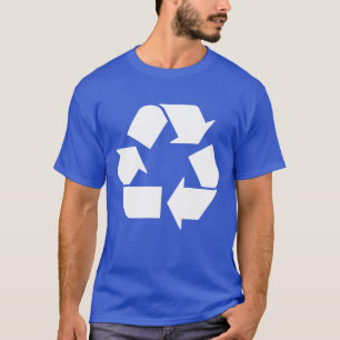 Camiseta Símbolo de reciclaje blanco fresco
