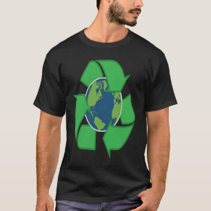 Camiseta Símbolo de Reciclaje de la Tierra
