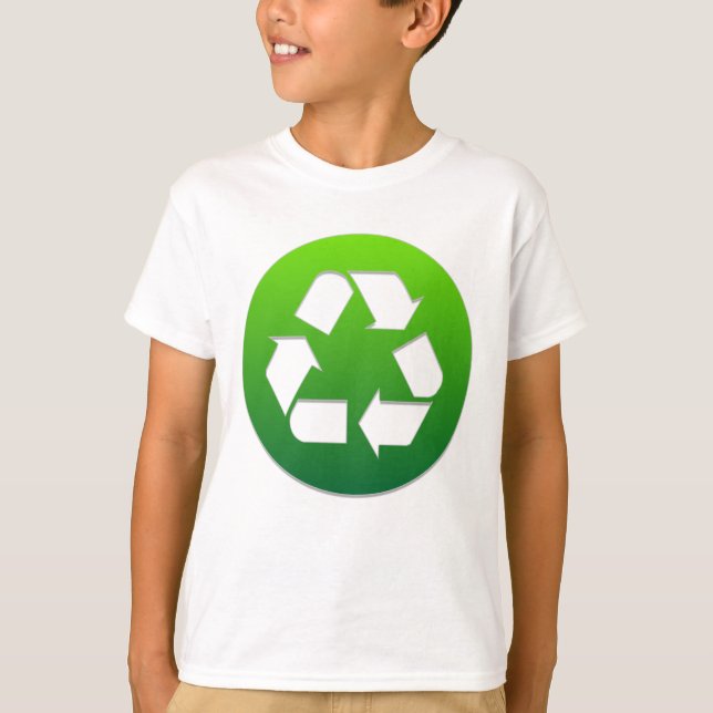 Camiseta Símbolo de reciclaje verde (Anverso)