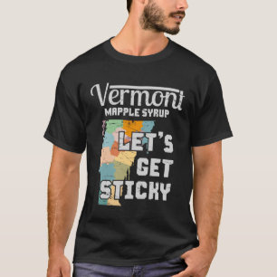 Camiseta Símbolo de recuerdo de Vermont Maple Map