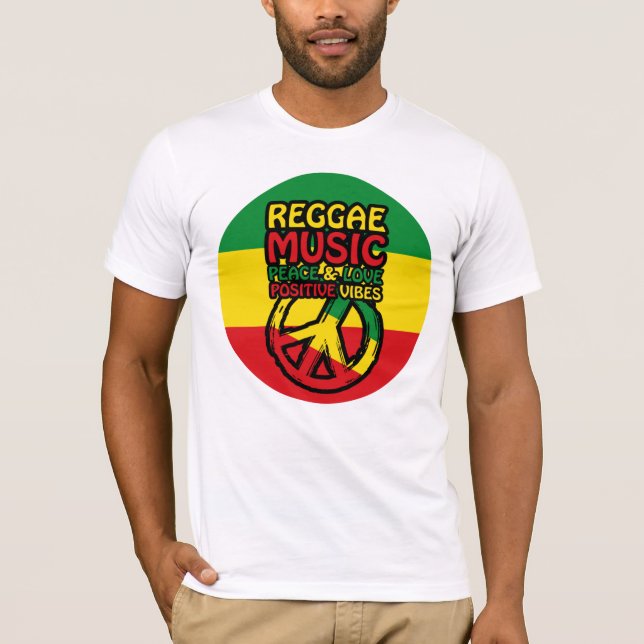 Camiseta Símbolo de reggae y paz con citas positivas (Anverso)