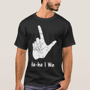 Camiseta Símbolo de Rótulo perdedor de gestos de mano perdi