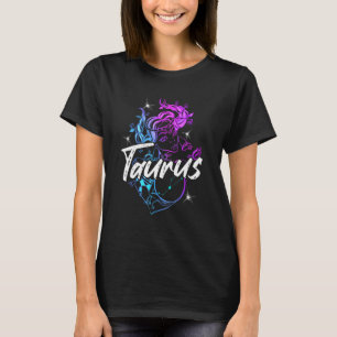 Camiseta Símbolo de Rótulo zodiaco Taurus Hermoso Chica nac