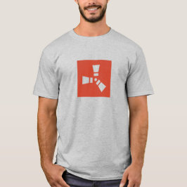 Camiseta Símbolo de RUST claro sobre rojo