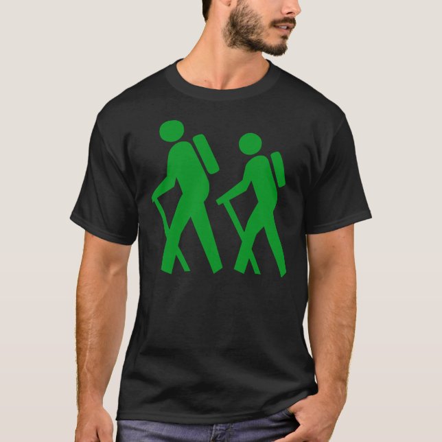 Camiseta Símbolo de senderismo (Anverso)
