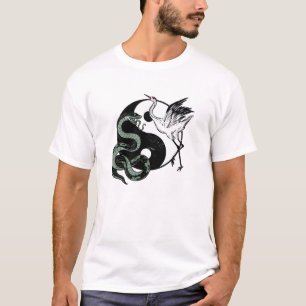 Camiseta Símbolo de serpiente y grúa de Yin yang