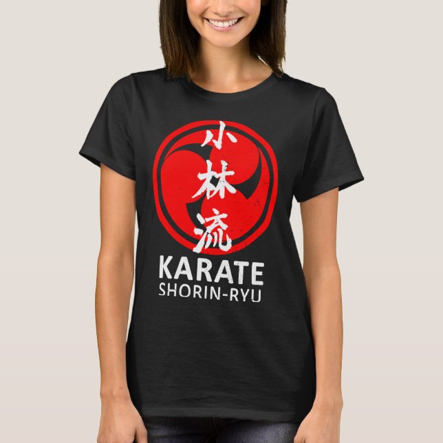 Camiseta Símbolo de Shorin Ryu Karate Kanji Japón Martial V (Anverso)