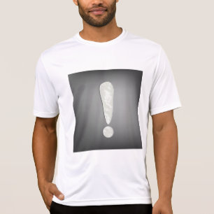 Camiseta Símbolo de signo de exclamación de grunge industri