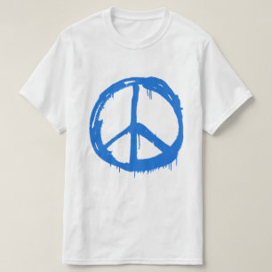 Camiseta Símbolo de signo de paz azul