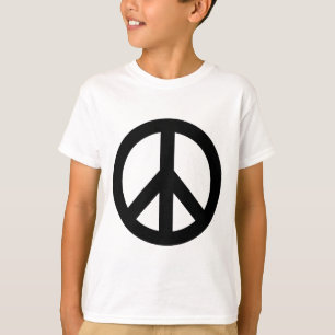 Camiseta Símbolo de signo de paz blanco negro
