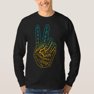 Camiseta Símbolo de signo de paz no de guerra 5