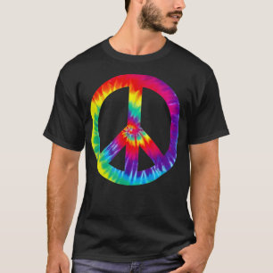 Camiseta Símbolo de signo de paz tinte hippie de los años 6
