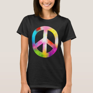 Camiseta Símbolo de signo de paz tinte hippie vintage de lo