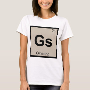 Camiseta Símbolo de tabla periódica de química de Ginseng