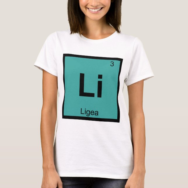 Camiseta Símbolo de tabla periódica de química de Li - sire (Anverso)