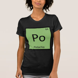 Camiseta Símbolo de tabla periódica de química de nueces Po