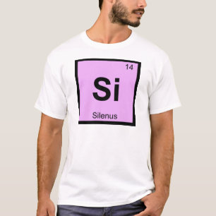 Camiseta Símbolo de tabla periódica de química griega Si - 