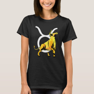 Camiseta Símbolo de Taurus Horoscope Constelación de Rótulo