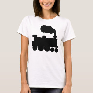 Camiseta Símbolo de tren de vapor - negro